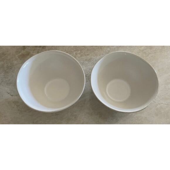 Crate & Barrel white bowls set of two 6-1/4” - Picture 2 of 12